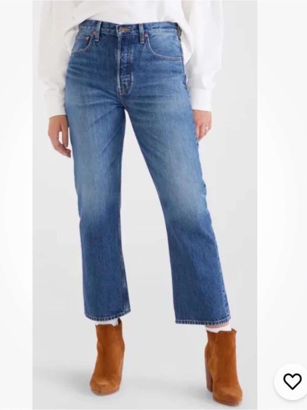 Etica Josie High Rise Cropped Jeans Women’s Size 30 Button Fly
